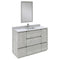 Fresca Formosa 48" Floor Standing Modern Bathroom Vanity w/ Mirror in Ash FVN31-122412ASH-FC