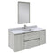 Fresca Formosa 48" Wall Hung Modern Bathroom Vanity with Mirror in Ash FVN31-122412ASH