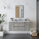 Fresca Formosa 48" Wall Hung Modern Bathroom Vanity with Mirror in Ash FVN31-122412ASH