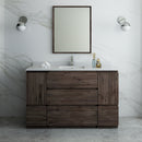 Fresca Formosa 54" Floor Standing Modern Bathroom Vanity with Mirror FVN31-123012ACA-FC