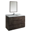 Fresca Formosa 54" Floor Standing Modern Bathroom Vanity w/ Mirror FVN31-123012ACA-FC