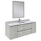 Fresca Formosa 54" Wall Hung Modern Bathroom Vanity w/ Mirror in Ash FVN31-123012ASH