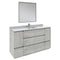 Fresca Formosa 60" Floor Standing Single Sink Modern Bathroom Vanity with Mirror in Ash FVN31-123612ASH-FC