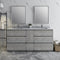 Fresca Formosa 72" Floor Standing Double Sink Modern Bathroom Vanity with Mirrors in Ash FVN31-301230ASH-FC