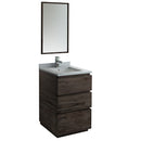 Fresca Formosa 24" Floor Standing Modern Bathroom Vanity w/ Mirror FVN3124ACA-FC