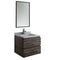 Fresca Formosa 24" Wall Hung Modern Bathroom Vanity w/ Mirror FVN3124ACA