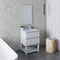 Fresca Formosa 24" Floor Standing Modern Bathroom Vanity with Open Bottom and Mirror in Rustic White FVN3124RWH-FS