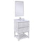 Fresca Formosa 24" Floor Standing Modern Bathroom Vanity w/ Open Bottom & Mirror in Rustic White FVN3124RWH-FS