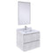 Fresca Formosa 24" Wall Hung Modern Bathroom Vanity w/ Mirror in Rustic White FVN3124RWH