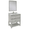 Fresca Formosa 30" Floor Standing Modern Bathroom Vanity with Open Bottom and Mirror in Ash FVN3130ASH-FS