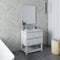 Fresca Formosa 30" Floor Standing Modern Bathroom Vanity with Open Bottom and Mirror in Rustic White FVN3130RWH-FS