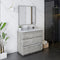 Fresca Formosa 36" Floor Standing Modern Bathroom Vanity with Mirror in Ash FVN3136ASH-FC