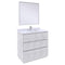 Fresca Formosa 36" Floor Standing Modern Bathroom Vanity with Mirror in Rustic White FVN3136RWH-FC