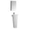 Fresca Messina 16" White Pedestal Sink w Medicine Cabinet - Modern Bathroom Vanity FVN5022WH