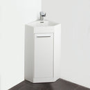 Fresca Coda 14" White Modern Corner Bathroom Vanity FVN5082WH