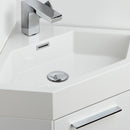 Fresca Coda 14" White Modern Corner Bathroom Vanity FVN5082WH