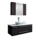 Fresca Lucera 42" Espresso Wall Hung Vessel Sink Modern Bathroom Vanity w/ Medicine Cabinet FVN6142ES-VSL