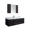 Fresca Lucera 48" Espresso Wall Hung Undermount Sink Modern Bathroom Vanity w/ Medicine Cabinet FVN6148ES-UNS