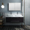 Fresca Lucera 48" Espresso Wall Hung Double Vessel Sink Modern Bathroom Vanity with Medicine Cabinet FVN6148ES-VSL-D