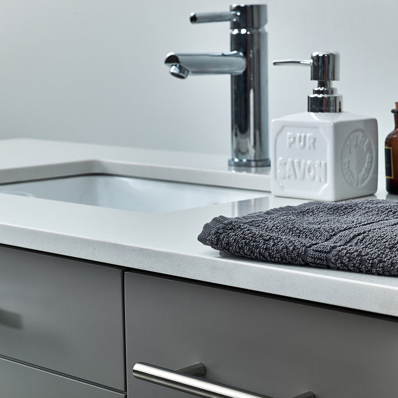 Fresca Lucera 48" Gray Wall Hung Double Undermount Sink Modern Bathroom Vanity with Medicine Cabinet FVN6148GR-UNS-D