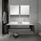 Fresca Lucera 60" Gray Wall Hung Double Vessel Sink Modern Bathroom Vanity with Medicine Cabinets FVN6160GR-VSL-D