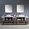 Fresca Torino 108" Gray Oak Modern Double Sink Bathroom Vanity with 3 Side Cabinets and Vessel Sinks FVN62-108GO-VSL