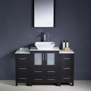 Fresca Torino 48" Espresso Modern Bathroom Vanity with 2 Side Cabinets and Vessel Sink FVN62-122412ES-VSL