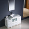 Fresca Torino 48" White Modern Bathroom Vanity with 2 Side Cabinets and Vessel Sink FVN62-122412WH-VSL