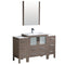 Fresca Torino 54" Gray Oak Modern Bathroom Vanity w/ 2 Side Cabinets & Integrated Sink FVN62-123012GO-UNS