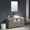 Fresca Torino 54" Gray Oak Modern Bathroom Vanity w/ 2 Side Cabinets & Vessel Sink FVN62-123012GO-VSL