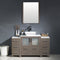 Fresca Torino 54" Gray Oak Modern Bathroom Vanity with 2 Side Cabinets and Vessel Sink FVN62-123012GO-VSL