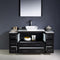 Fresca Torino 60" Espresso Modern Bathroom Vanity with 2 Side Cabinets and Vessel Sink FVN62-123612ES-VSL