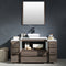 Fresca Torino 60" Gray Oak Modern Bathroom Vanity with 2 Side Cabinets and Vessel Sink FVN62-123612GO-VSL