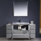 Fresca Torino 60" Gray Modern Bathroom Vanity with 2 Side Cabinets and Integrated Sink FVN62-123612GR-UNS