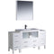 Fresca Torino 60" White Modern Bathroom Vanity w/ 2 Side Cabinets & Integrated Sink FVN62-123612WH-UNS