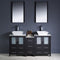 Fresca Torino 60" Espresso Modern Double Sink Bathroom Vanity with Side Cabinet and Vessel Sinks FVN62-241224ES-VSL