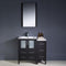 Fresca Torino 36" Espresso Modern Bathroom Vanity with Side Cabinet and Integrated Sinks FVN62-2412ES-UNS