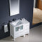 Fresca Torino 36" White Modern Bathroom Vanity with Side Cabinet and Integrated Sink FVN62-2412WH-UNS