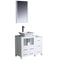 Fresca Torino 36" White Modern Bathroom Vanity w/ Side Cabinet & Vessel Sink FVN62-2412WH-VSL