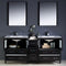 Fresca Torino 72" Espresso Modern Double Sink Bathroom Vanity with Side Cabinet and Integrated Sinks FVN62-301230ES-UNS