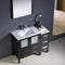 Fresca Torino 42" Espresso Modern Bathroom Vanity with Side Cabinet and Integrated Sink FVN62-3012ES-UNS