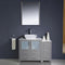 Fresca Torino 42" Gray Modern Bathroom Vanity with Side Cabinet and Vessel Sink FVN62-3012GR-VSL