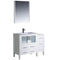 Fresca Torino 42" White Modern Bathroom Vanity w/ Side Cabinet & Integrated Sink FVN62-3012WH-UNS