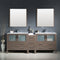 Fresca Torino 84" Gray Oak Modern Double Sink Bathroom Vanity with Side Cabinet and Integrated Sinks FVN62-361236GO-UNS