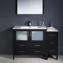 Fresca Torino 48" Espresso Modern Bathroom Vanity with Side Cabinet and Integrated Sink FVN62-3612ES-UNS