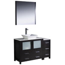 Fresca Torino 48" Espresso Modern Bathroom Vanity w/ Side Cabinet & Vessel Sink FVN62-3612ES-VSL