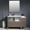 Fresca Torino 48" Gray Oak Modern Bathroom Vanity with Side Cabinet and Integrated Sink FVN62-3612GO-UNS