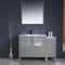 Fresca Torino 48" Gray Modern Bathroom Vanity with Side Cabinet and Integrated Sink FVN62-3612GR-UNS