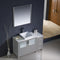 Fresca Torino 48" Gray Modern Bathroom Vanity with Side Cabinet and Vessel Sink FVN62-3612GR-VSL