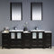 Fresca Torino 84" Espresso Modern Double Sink Bathroom Vanity with 3 Side Cabinets and Integrated Sinks FVN62-72ES-UNS